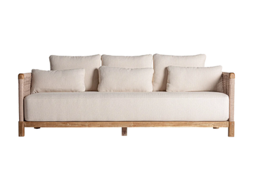 TRENA - 3-seater fabric and wooden sofa by Vical Home - view 2